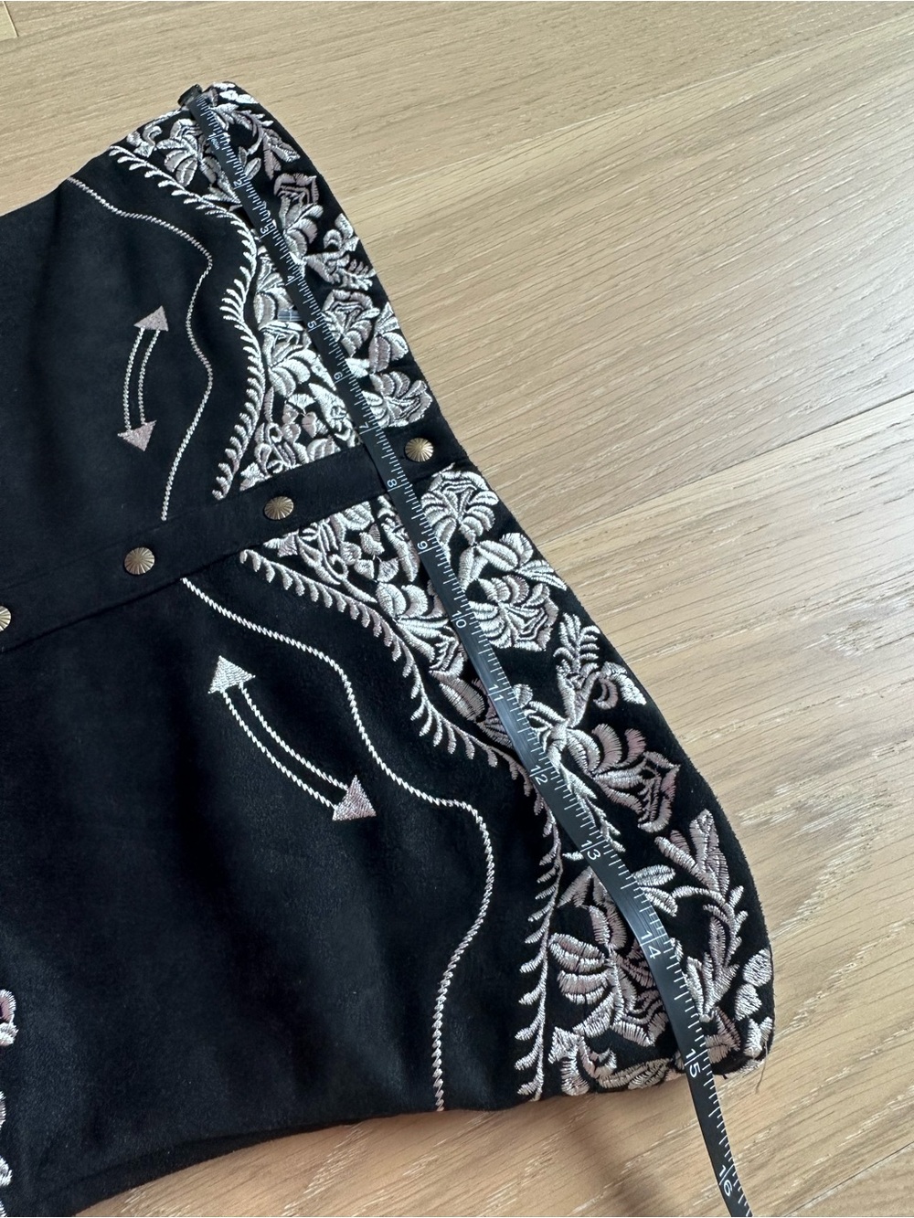 Women’s Embroidered Black Corset Bustier Desert Western Cowgirl Nashville Top - Picture 7 of 11